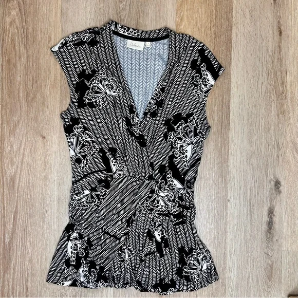 Anthropologie Deletta black white top - Picture 2 of 8